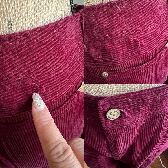 Vintage 80s/90s Jordache Cranberry Corduroy Pants High Rise Bootcut 34L Heritage - Picture 14 of 17